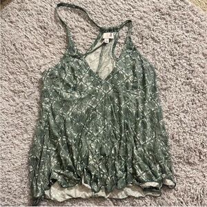 SO Women's Green Tie-Dye Tank Top